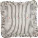 VHC Brands Kaila Vintage Farmhouse Bedroom Decor, Fabric Blue Stripe Euro Sham 26x26