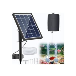 POPOSOAP 4W Solar Pond Aerator, Solar Air Pump for Pond with Battery Backup 24/7 Oxygenation, 3 Working Modes & Low Noise for Small Ponds Fish Tanks Hydroponics P9135