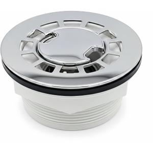 No-Caulk 2 Inch Shower Drain Kit with Lift-Out Hair Catcher for Shower Pan, Round Shower Floor Drain with 4-1/4" 304 Stainless Steel Grid Strainer Cover, for Bathroom