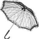 TOYANDONA Black Umbrella Parasol Vintage Wedding Bridal Umbrella for Decoration Photo Lady Costume 1920s Party Black Parasol