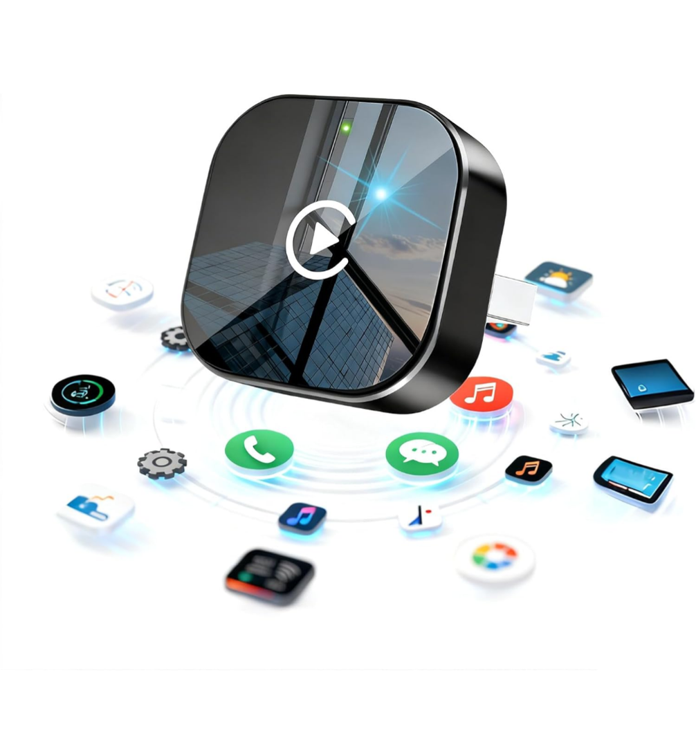 Wireless CarPlay Adapter — Compatible with Apple iPhone and Android Devices，2026 Latest Upgraded Version, Exquisite and Compact, Fast Connection, Stronger Stability