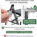 Oxygen Tank Holder for Walker and Rollator Fits D and E Cylinders for 1 inch to 1 1/8 inch 25 to 28.6 mm Tubes ONLY Steel Bracket with Secure Straps and Cup Holder Check Fit Before Purchase