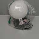 Modern Ceramics Table Lamp Green Ceramic Base White Jade Round Ball Glass Accent Lamp