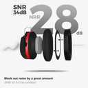 ProCase Noise Reduction Ear Muffs, Sound Proof Ear Protection, NRR 28dB Noise Cancelling Headphones for Adults Kids Autism, Hearing Protection for Shooting Gun Range Mowing - Red