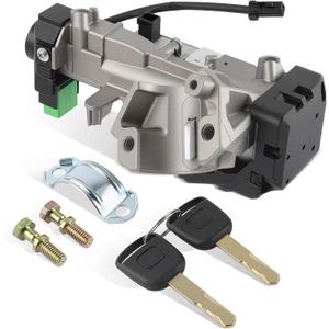 AUTOKAY 35100-SDA-A71 Ignition Switch Lock Cylinder Auto Trans with 2 Chip Keys Fits for Honda Accord Civic CRV