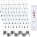 210 Pieces DIY Beadable Pen Bulk Kit  70PCS Ballpoint Pen with Refills & Bags  Perfect for Beads Pens Supplies, Beaded Pens for DIY Crafting  Office Supplies & Teacher Accessories (White)