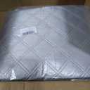 Car Windshield Snow Cover, Oversized Reinforced Vehicle Hood Mirror Protector, All Weather for Snow, Sun, Rain, Dust, Universal for All Seasons (Silver)