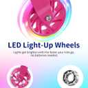 BELEEV V1 Scooters for Kids, 2 Wheel Folding Kick Scooter for Girls Boys, 3 Adjustable Height, Light Up Wheels, Lightweight Scooter with Sturdy Frame, Kickstand for Children 3 to 12 Years Old