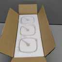 3-Pack Square Glass Shade Replacement for Light Fixtures, 5.71in Height, 3.94in Diameter, 1.77in FitterClear Glass Cover Replacement for Bathroom Vanity Light, Wall Sconce, Chandelier