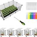 DWHRNY 5 Packs Plant Protectors from Animals, 25Pcs 13.8"x13.8" Metal Meshes Garden Cloches for Plants, Plant Covers for Protecting Plants, Wire Plant Covers, Chicken Wire Cloche Plant Protector