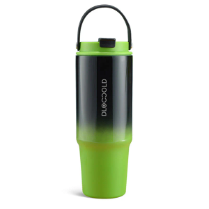 DLOCCOLD 30 oz Stainless Steel Tumbler with Straw & Handle, Insulated Double Walled Water Bottle for Home, Office, Car, Leak Proof, Reusable Cup with Flip Straw for Women Men, Cupholder Friendly