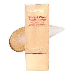 MCoBeauty - Instant Glow Flash Primer - Hydrating, Illuminating & Texture Smoothing Face Primer with Hyaluronic Acid, Squalane & Vitamin E - Multi-Use Dewy Brightening Makeup Base for All Skin Types