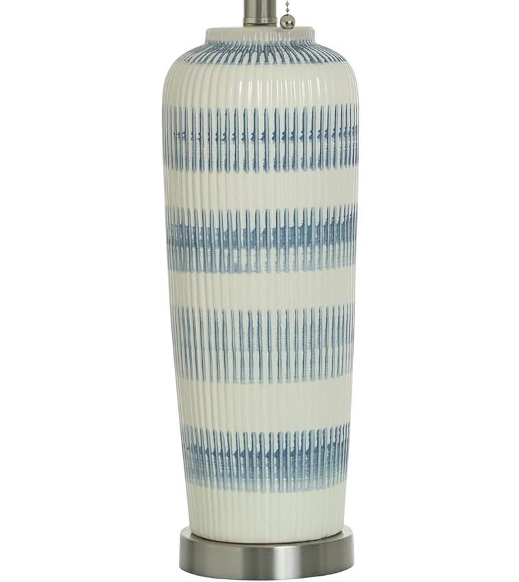 Style Craft Caleb - Ceramic Table Lamp - Blue Ivory