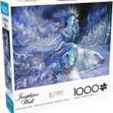 Buffalo Games - Josephine Wall - Polar Princess - 1000 Piece Glitter Jigsaw Puzzle Winter Puzzles for Adults Precision-Cut Pieces, Festive Artwork, and Hours of Christmas Fun