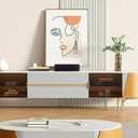 DOITOOL Solid Wood Mirror Support Stand 9.84X2.95X2.67 Inch Anti-Slip Base for Full Length Mirrors Household Mirror Holder Multi-Use Artwork Display