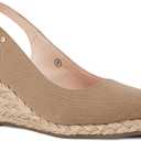 Juliet Holy Womens Wedge Sandals Espadrilles Closed Toe Slingback Buckle Strap Comfortable Casual Summer Wedges Shoes (6.5, Brown)