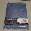 9" x 12" Sketch Book, Hardcover Sketchbook, Top Spiral Bound Sketch Pad, 100 Sheets (68lb/100gsm) Drawing Paper Pad, Art Supplies for Adults for Kids Drawing Notebook. (Blue)