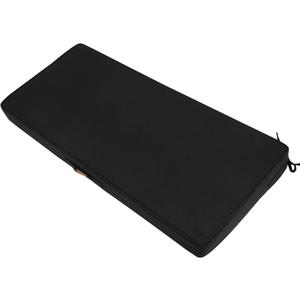 FUNHOME Outdoor Bench Cushion 45 x18 x3 Inch, Waterproof Portable Settee Cushion, Foam Insert with Handle&Ties, Bench Seat Pads for Garden Patio Porch Swing Backyard Furniture(Black)
