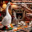Large Porch Goose Statue, 23 inch Large Porch Goose Statue, Suitable for Porch, Balcony, Courtyard, Garden, Lawn Decor Unique Housewarming Gift