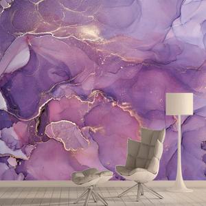 Purple Gilt Wall Mural, Abstract Marble Photo 3D Large Wallpaper Peel and Stick Self-Adhesive Removable Wall Decor Stickers,for Living Room Bedroom TV Sofa Background,59" W x39.4 H (39" x 59", Color9)