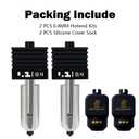 2PCS X2D/H2S/H2D/P2S Hotend Kits 0.4mm Hardened Steel Nozzles- for 3D Printer Bambu H2D/A1/A1 Mini Extruder Hot End/Printhead with Silicone Socks Heatbreak Assembled Heatsink and Heat Block