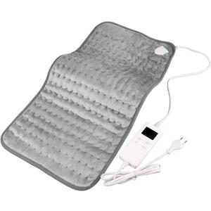 Heat Pad, Soft Heating Pad Electric, 6 Heat Settings Electric Throw 4 Timer Washable for Back Pain Relief -grey-3060cm (1223inch)