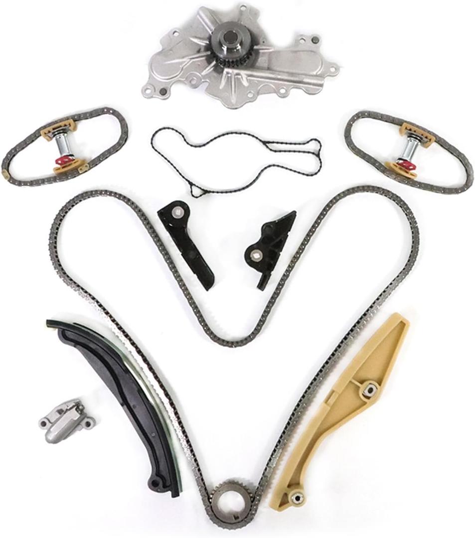 Engine Timing Chain Kit Water Pump Fit for Ford Flex Taurus Edge/Explorer/Police 2011-2019 3.5L 3.7L for MKS MKX MKZ 2001-2006 3.7L Replace AT4Z-6268-A