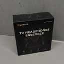 Wireless Headphones for TV Watching, TV Headphones with Transmitter Charging Base, Bluetooth V5.3, No Lip-Sync Delay, Clear Voice, Plug & Play, Comfortable, Gifts for Elderly/Seniors (Black)