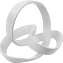 JONATHAN Y DEC1000A Chamberlain 7" Aluminum Abstract Knot Decorative Sculpture Home Decor for Office, Bedroom, Living Room, Shelves & Coffee Tables, White