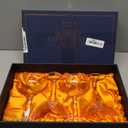 Vintage Crystal Champagne Coupe Glasses | Set of 6 | 4-5 oz Classic Cocktail Glassware - Martini, Manhattan, Cosmopolitan, Sidecar, Daiquiri | 1920s Speakeasy Retro Style Saucers | Storage Box