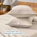 Bare Home Flannel King Pillowcases Set of 2-100% Cotton - Velvety Soft & Cozy - Double Brushed Heavyweight Flannel Pillowcases (King Pillowcase Set of 2, Sand)