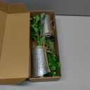 2 Pcs St Patricks Day Decorations Artificial Shamrock Berry Stems in Vase 12'' Green Clover Floral Branches with Metal Pot Greenery Floral Branches for Party Home Table Centerpieces