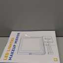 Ruacq Rechargeable Wall Mounted Makeup Mirror with Lights, Double Sided 1X/10X Magnifying Vanity Mirror with 3 Color Lights, Touch Screen Dimmable, 360° Rotation Extension Foldable Arm(Antique Brass)