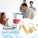 32 Pcs Thank You Gifts Keychain Bulk Employee Appreciation Keychain Christmas Gift for Volunteer Coworkers Women Men
