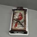 Homemory Hanging Solar Lanterns Outdoor Waterproof, Solar Cardinal Lights with LED Flickering Flameless Candles, Gifts for Women Mom, Outside Lantern Decoration Garden Yard Patio Lawn Porches Park