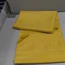 Simplebrand Yellow Short Sheer Curtains 45 Inch Length for Small Windows, Rod Pocket 2 Panels Set Solid Voile Drapes Window Sheer Curtains for Bedroom Bathroom Kids Room Kitchen, 42x45 Inch, 2pcs