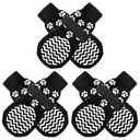 EXPAWLORER 6Pcs Anti Slip Dog Socks to Prevent Licking Paws, Dog Shoes for Hot Pavement Double Sides Dog Boots & Paw Protectors Booties for Hardwood Floors with Grip Large Senior Dogs, L