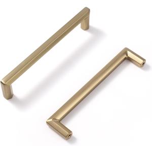 Champagne Bronze Zinc Alloy Solid Cabinet Pulls 3-3/4 Inch(96mm) Hole Center,Dresser Cabinet Handles Luxury Cabinet Pull Hardware for Bedroom, Kitchen 6 Pack 2401