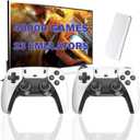 Wireless Retro Game Console Stick with 40000+ Games, Video Game Console 23+ Emulators Classic Games, 4K HDMI Output for TV, Plug & Play Retro Gaming Stick with Dual 2.4G Controllers