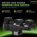 Master Power Window Switch with Removal Tool for Honda 35750T2AA11 | Compatible with 2013-2017 Honda Accord Touring EX-L Replace# 35750T2AA01 641-53986 Front Driver Side Power Window Switch