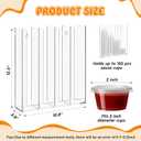 Sliner Acrylic Wall Mount Portion Sauce Cup Lid Organizer, 4 Compartment Clear Disposable Cup Holder for Storage in Restaurant, Kitchen, Cafes, Includes Screws and Anti-slip Pads, Fits 1/1.5/2 oz Cups