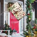 Merry & Bright Christmas Cross Poinsettias Snowmans Cardinals Winter House Flag large 28X40 Inch Big Vertical Double Sided Yard Outdoor Outside Holiday Decoration