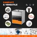 Ultrasonic Cleaner 2L, Digital Ultra Sonic Parts Cleaner with Heater & Timer 40kHz SUS 304 Stainless Steel Lab Sonic Cleaner 110V for Professional Tools,Metal Parts,Jewelry,Eyeglasses
