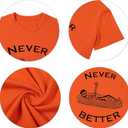 Halloween Shirt for Women Funny Ghost Graphic Tshirt Spooky Season Tee Shirt Casual Fall Short Sleeve Tops (Orange, XXL)