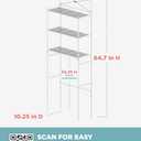 Zenna Home Over the Toilet Storage Shelf Space Saver, Behind Toilet Bathroom Organizer and Storage, Metal Bathroom Organizer with 3 Shelves, Satin Nickel