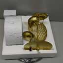 Qingyinge 15'' H Large Golden Tabletop Water Fountain with Led Light for Indoor Meditation Yoga Spa Room Decor (Geometry)