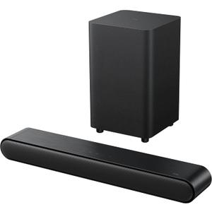 TCL 2.1ch Sound Bar with Wireless Subwoofer (S4210, 2023 Model), Dolby Audio, DTS Virtual:X, Bluetooth, Voice Assistant Input, Wall Mount and HDMI Cable Included,Black