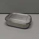 Anatole 304 Stainless Steel Bento Box 49oz 1450ml Leak-Proof Lunch Box 3 Compartments with 2 Removable Dividers 1 Sauce Container BPA Free Dishwasher Safe Food Container for Adults Work Travel