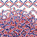 Foilswirl 200 Pcs Mini Red Blue White Bows Small 4th of July 250th Anniversary Patriotic Twist Tie Bows Independence Day Tree Ribbon Bowknot for Gift Wrapping DIY Craft Party Decor(Striped Style)