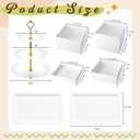Baderke 4 Pcs Buffet Risers with Cupcake Stand Holder Serving Tray, Food Risers for Buffet Table, Display Stand Catering Dessert Collectibles, Acrylic Cube Boxes Nesting for Party(White)